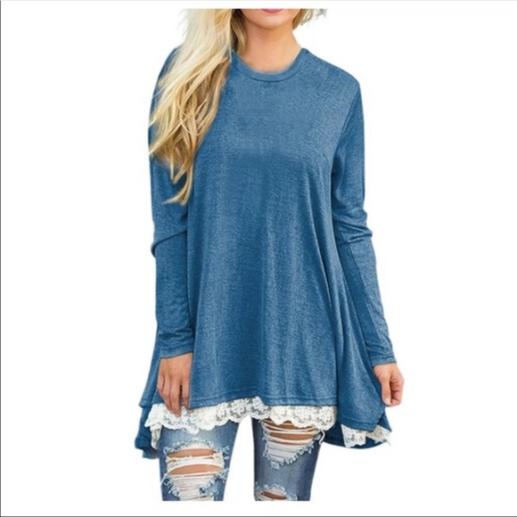 Blue Long Sleeve Tunic - Picture 2 of 6